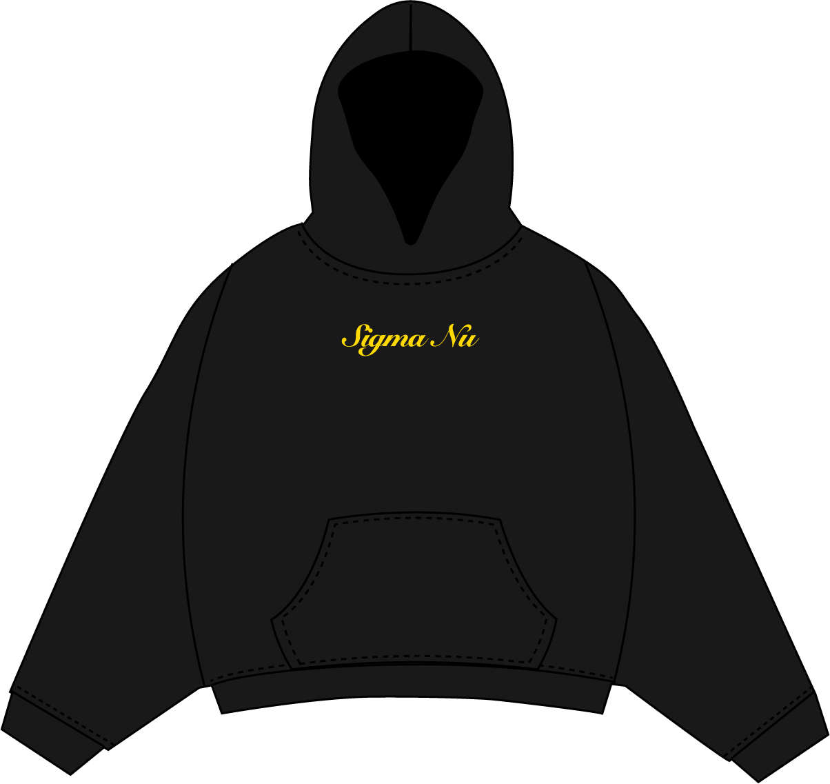 SIGMA NU HOODIE BLACK YELLOW