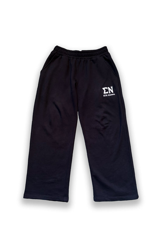 SIGMA NU SWEATPANTS BLACK WHITE