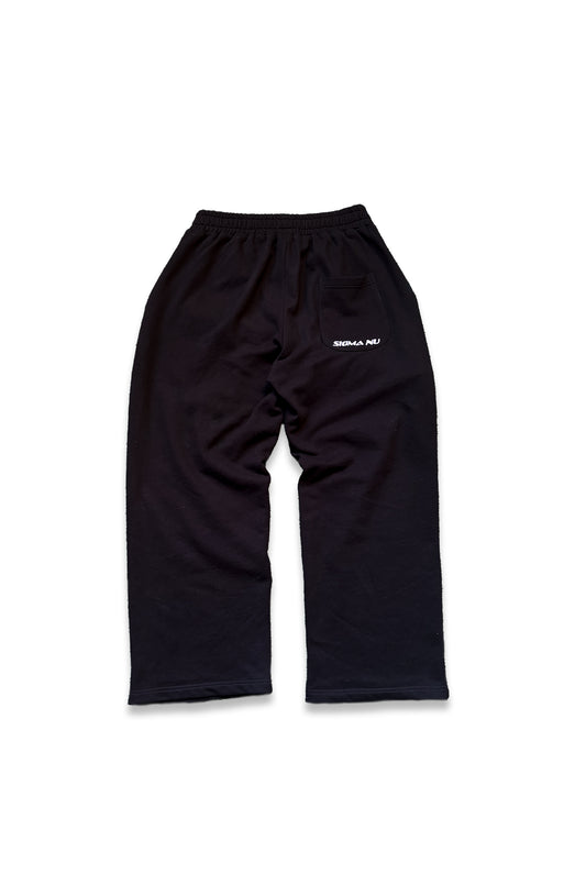 SIGMA NU SWEATPANTS BLACK WHITE
