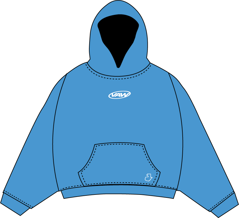 VAW GUATEMALA HEAVYWEIGHT HOODIE BLUE